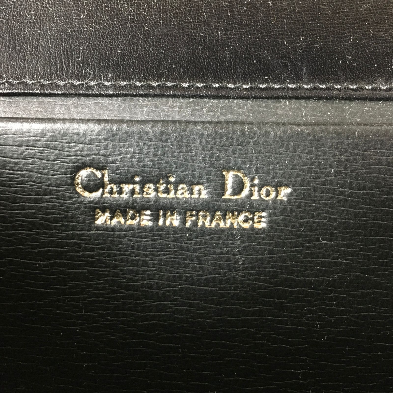 2508-221｜ディオール ショルダーバッグ ブラック ロゴ金具 チェーン  