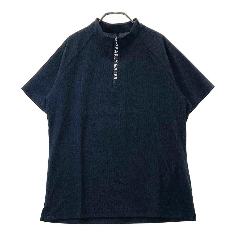 サイズ：6 PGG PEARLY GATES パーリーゲイツ  ハーフジップ半袖Tシャツ  ネイビー系 [240101305912]# ゴルフウェア メンズ ストスト