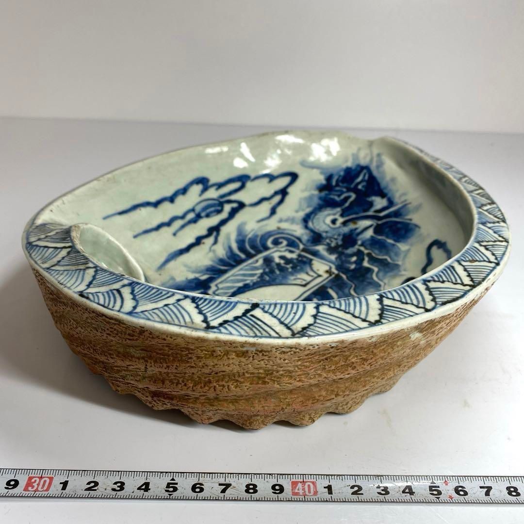 古伊万里　鮑形大皿　横幅約29.8㎝　東Y6-0606① 古伊万里 鮑形大皿 横幅約29.8㎝ 東Y6-0606① 美術品・アンティーク