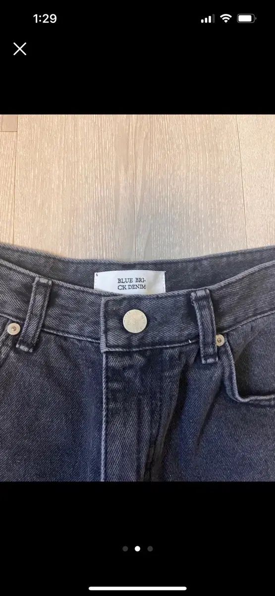 ブルーブリック ワイド デニム DARK GREY サイズ2