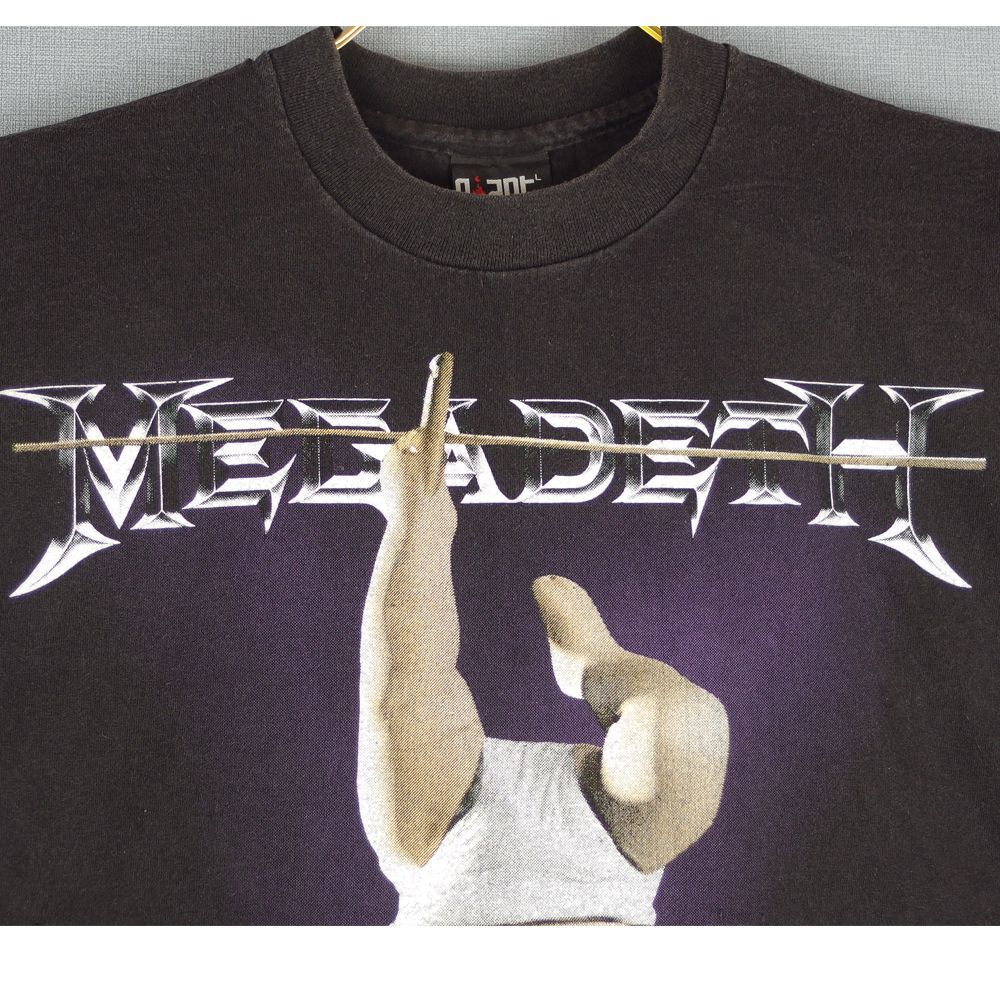 135 MEGADETH メガデス Tシャツ ウォッシュブラック Lサイズ 半袖 美品 USA製 ヘヴィメタ メタルバンド メタルT ロックT バンドT  ミュージックT メンズ レディース ユニセックス ロック パンク バンド ツアーT 赤ちゃん baby - メルカリ