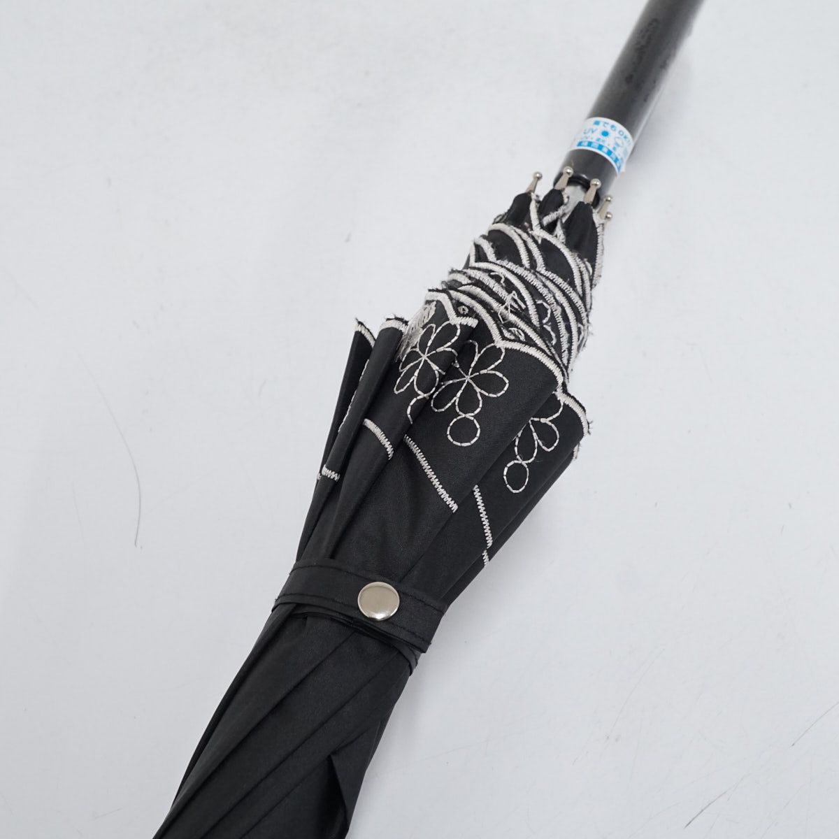 晴雨兼用日傘 AURORA オーロラ（株） USED美品 ブラック 刺繍 フラワー