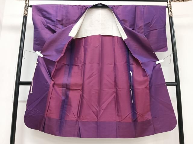 購入 平和屋着物▽道行コート 単衣 雨コート 霞文 ロング丈 正絹 逸品 