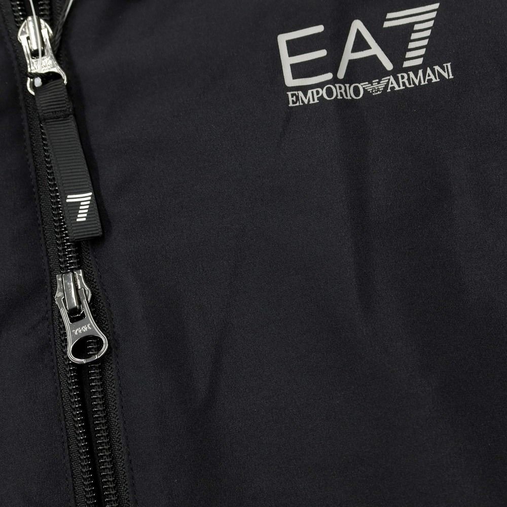 【中古】【未使用】エンポリオ アルマーニ EMPORIO ARMANI EA7 ポリエステル 中綿 スイングトップ ブルゾン ブラックxグレー