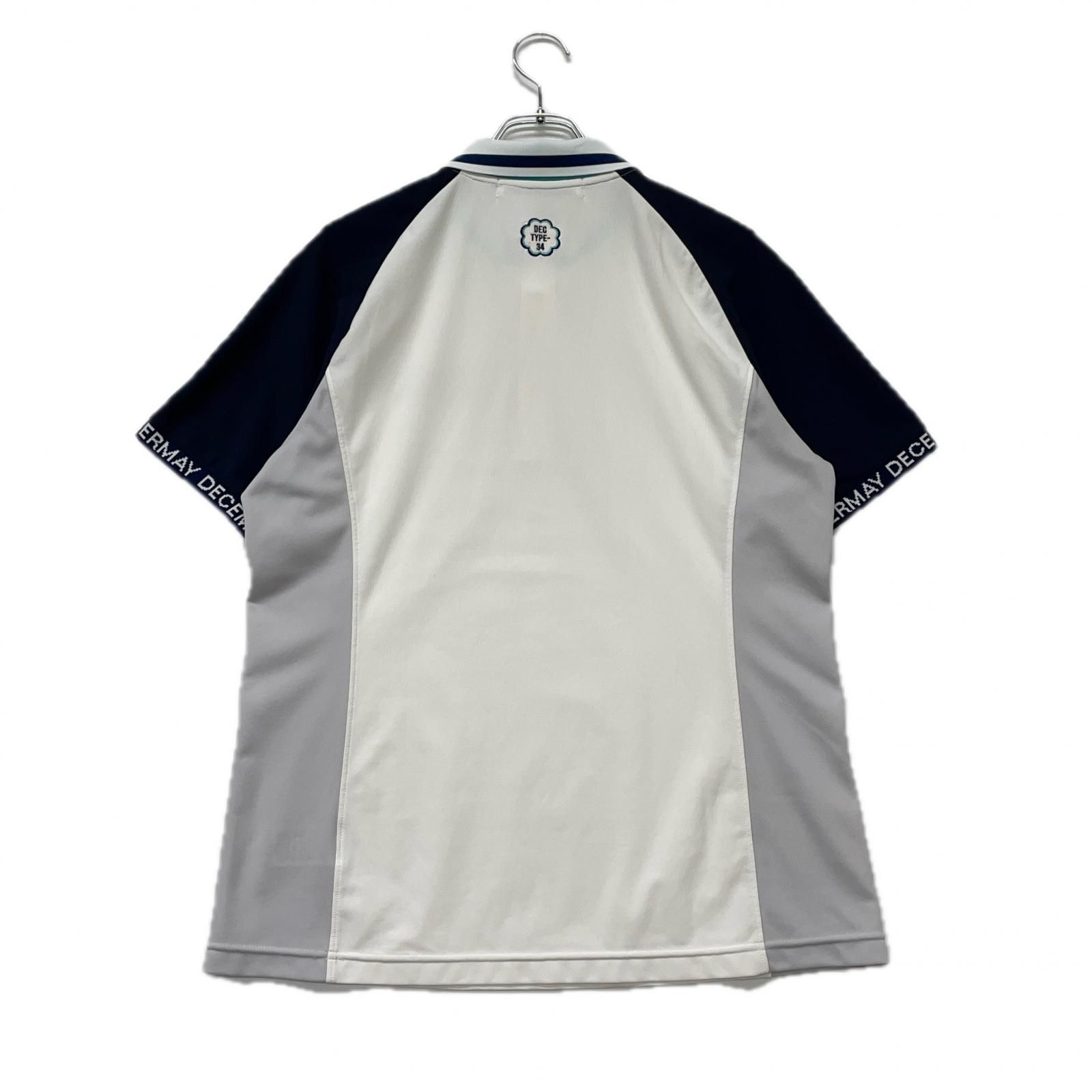 中古 メンズ ディセンバーメイ DECEMBERMAY 半袖ポロシャツ L 白