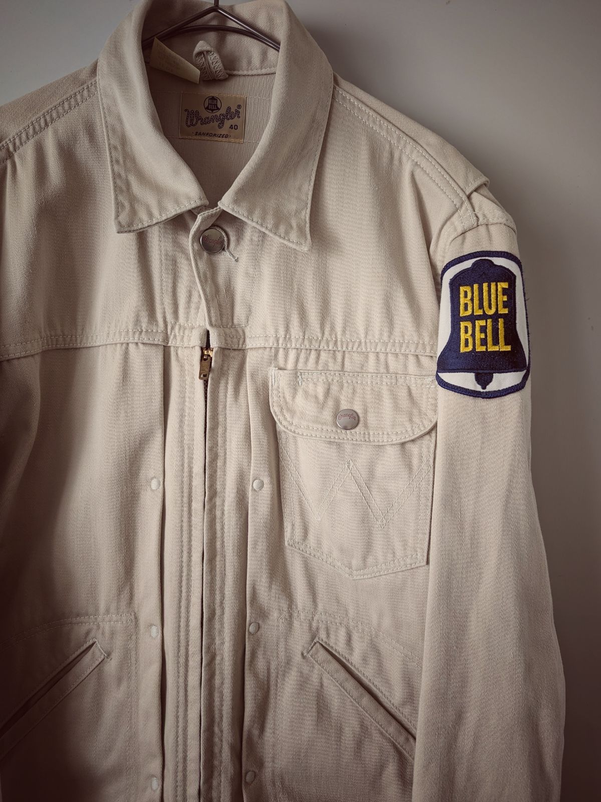 USED美品】BLUEBELLラングラー33MJZ ホワイトサテンジャケット - メルカリ
