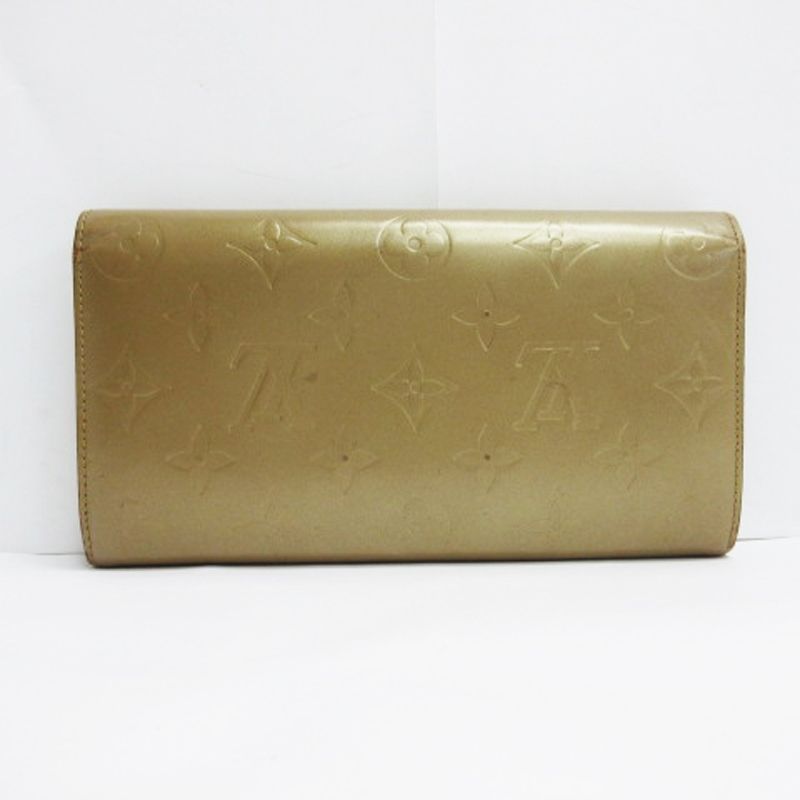 ルイヴィトン LOUIS VUITTON 長財布 M91764 ポルトフォイユ・サラ パテントレザー（モノグラムの型押し）・レザー ベージュプードル TS2182 ルイヴィトン 長財布 ヴェルニ ポルトフォイユサラ M91764 ベージュ