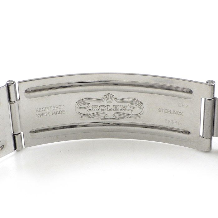 ロレックス Rolex 腕時計 デイトジャスト 16220 P番 2000年 ローマンインデックス ホワイト文字盤 ジュビリーブレス デイト SS 自動巻き 【箱・保付き】 【中古】 ROLEX - ロレックス Rolex 腕時計 デイトジャスト 16220 P番 2000年