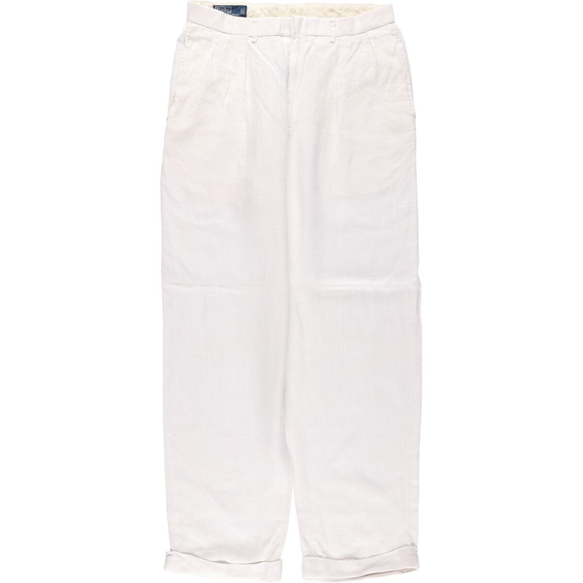 古着 ラルフローレン Ralph Lauren POLO by Ralph Lauren ツータック リネンパンツ スラックス メンズw35相当|eaa584162