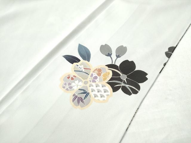 平和屋着物○京の名門 じゅらく謹製 帝王紫 訪問着 駒刺繍 立波花唐草