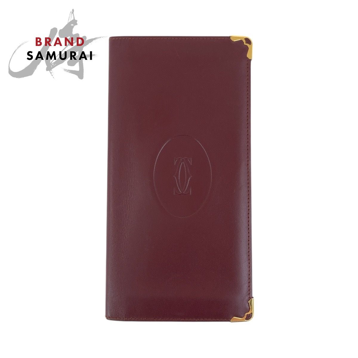 【美品！】カルティエ Cartier レザー 長財布 マストライン ボルドー 美品】Cartier カルティエ 長財布 マストライン ボルドーx