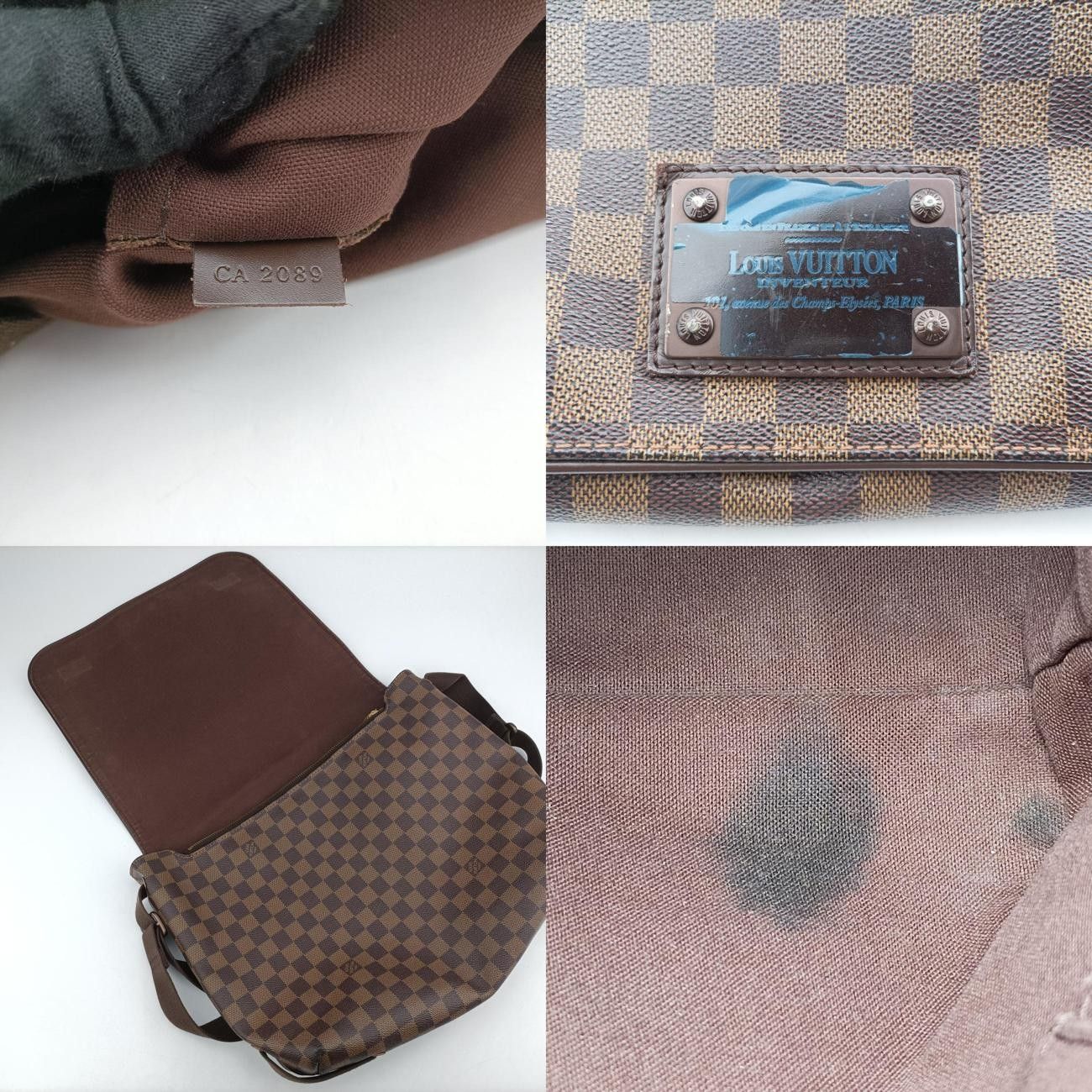【送料無料】＋【高品質】! ルイヴィトンLouis VuittonブルックリンGMエベーヌダミエキャンバスN51212CA2089