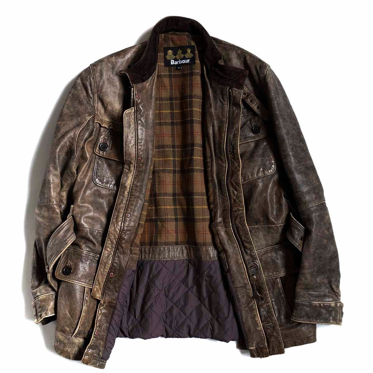 BARBOUR レザー インターナショナル モーターサイクル ジャケット XL