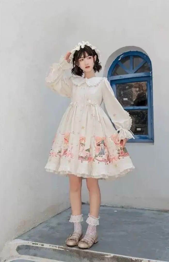 シンプルロリータワンピース♪♪帽子付きお出かけコーデ♪