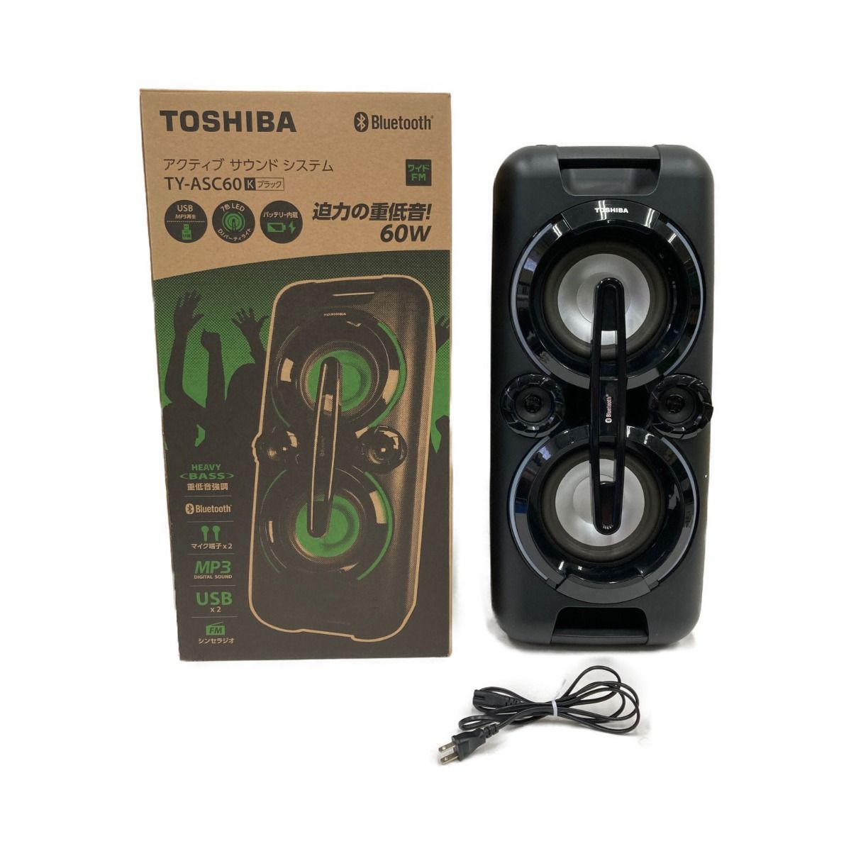 ★i☆東芝　アクティブサウンドシステム　TY-ASC60 TOSHIBA アクティブサウンドシステム TY-ASC60(K) ブラック