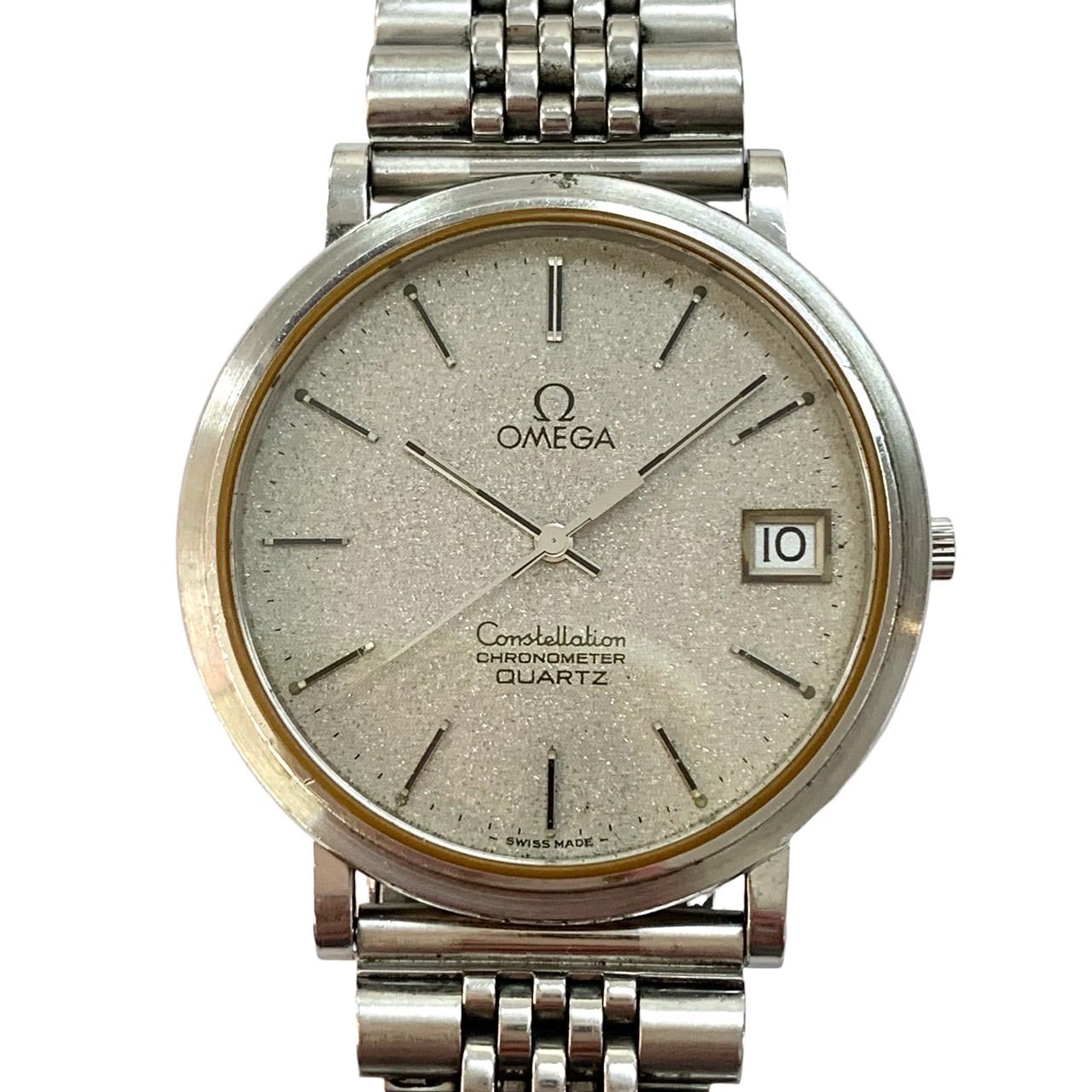 オカ 1円 稼働 良品 オメガ QZ 1448.431 コンステレーション シルバー