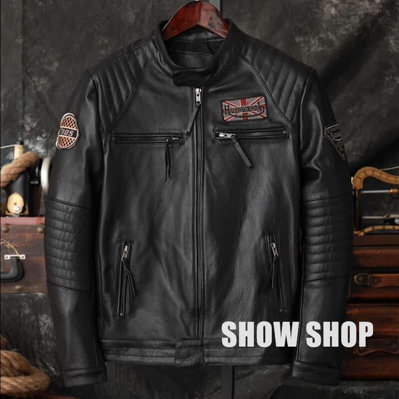 美品 メンズファッション 牛革 レザージャケットオシャレ ライダース  