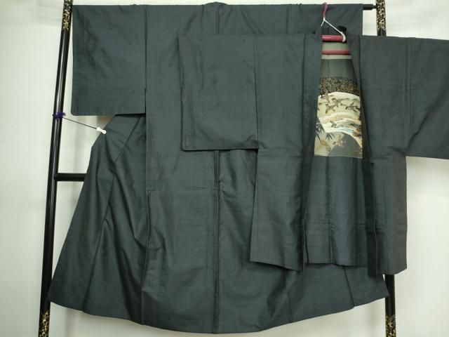 平和屋着物男性　本場大島紬　アンサンブル　亀甲柄　正絹　逸品　DAAI7490we
