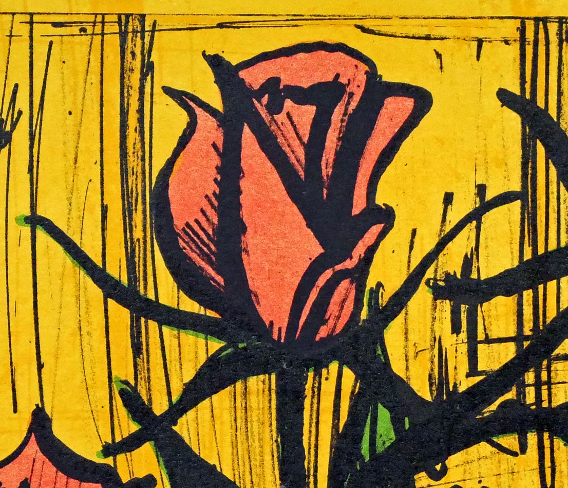 Bernard Buffet 花瓶の花 ベルナール・ビュッフェ「花瓶の花 No.8」リトグラフ :: 絵画