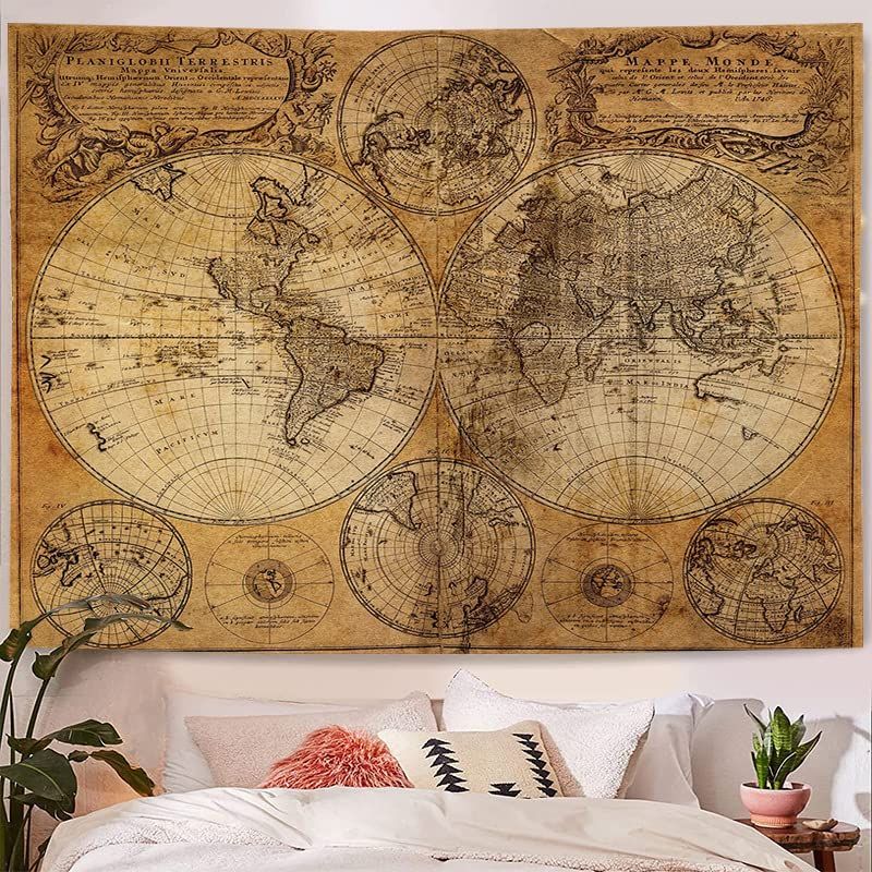 特価セール】世界地図 ポスター アンティーク マップ