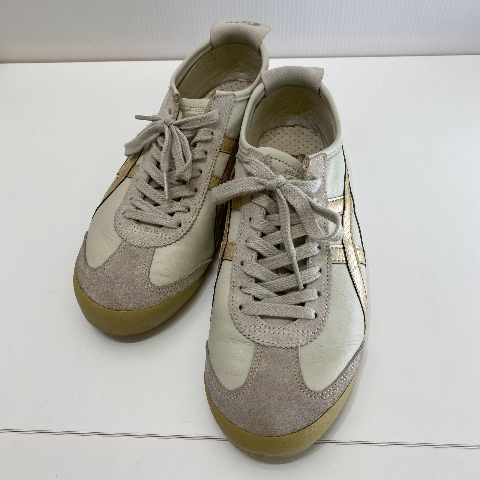 Onitsuka Tiger MEXICO 66 スニーカー 26.5cm ベージュ ゴールド 