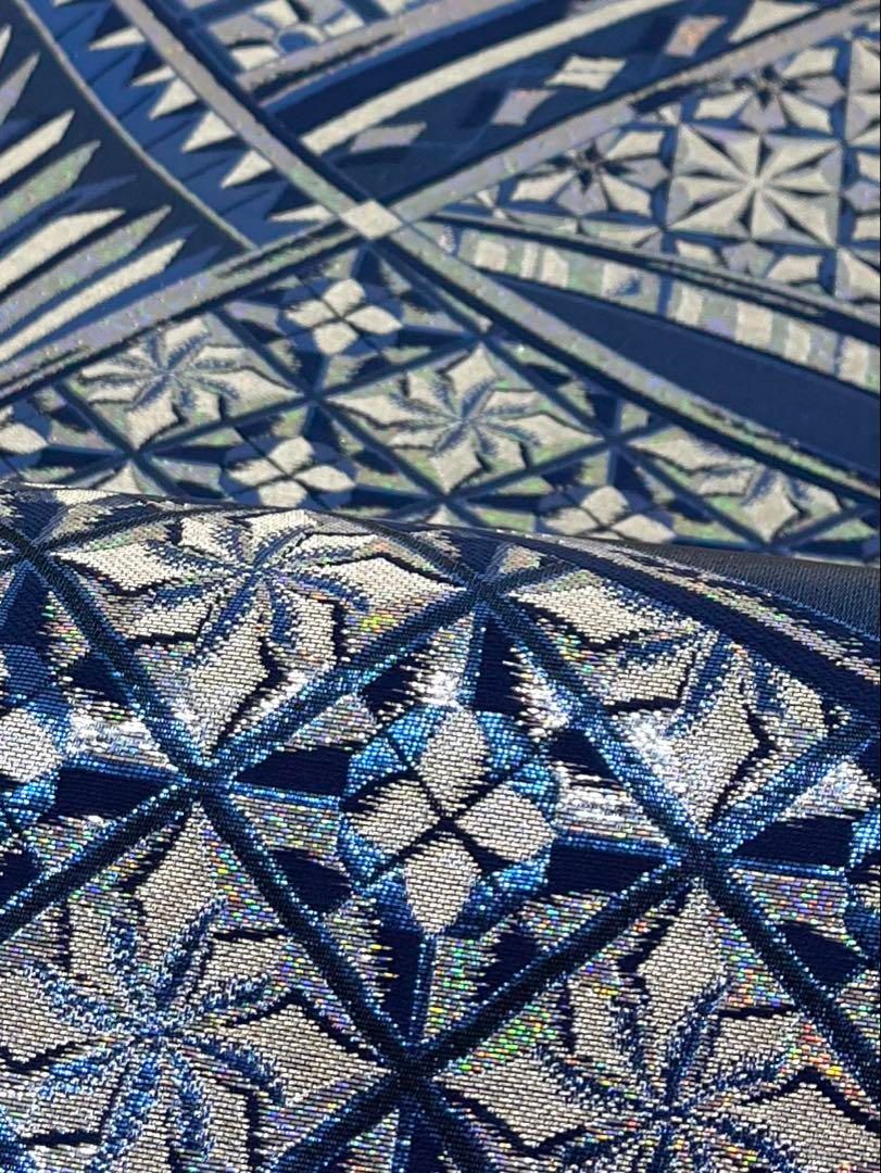 薩摩切子柄 袋帯 七色 キラキラ 正絹 六通 - メルカリ