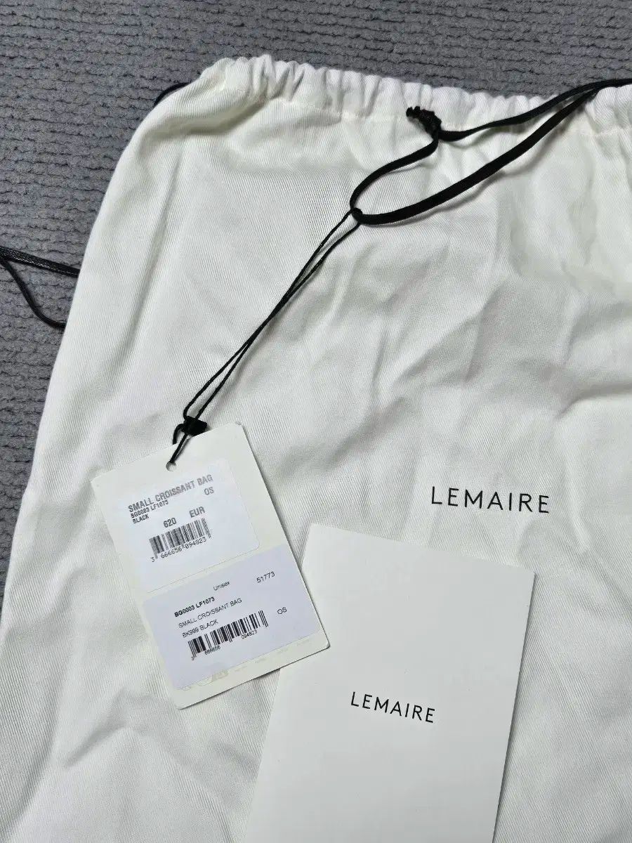 LEMAIRE ルメール クロワッサン スモール コーティングコットン ブラック