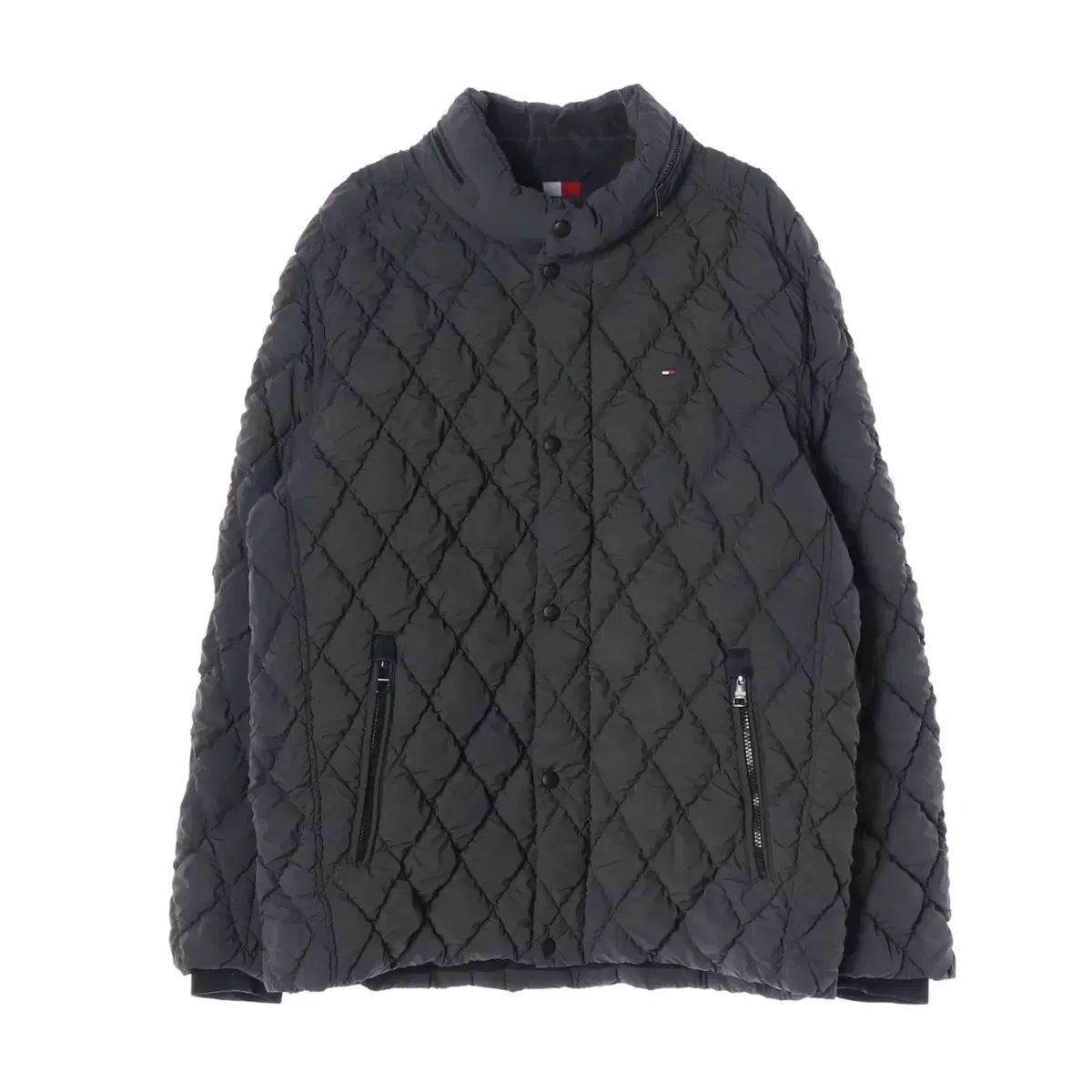 XXL Tommy Hilfiger トミーヒルフィガー グースダウン グレー キルティング ダウンジャケット ブルゾン