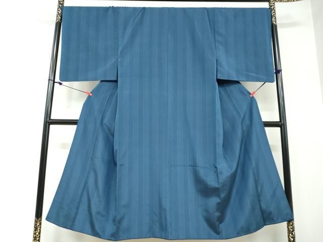 平和屋着物 男性 色紋付 長羽織セット 変わり縞 洗える着物 ud