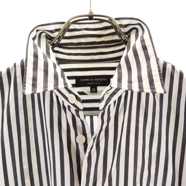コムデギャルソン 2008年 日本製 ストライプ柄 長袖 シャツ SS