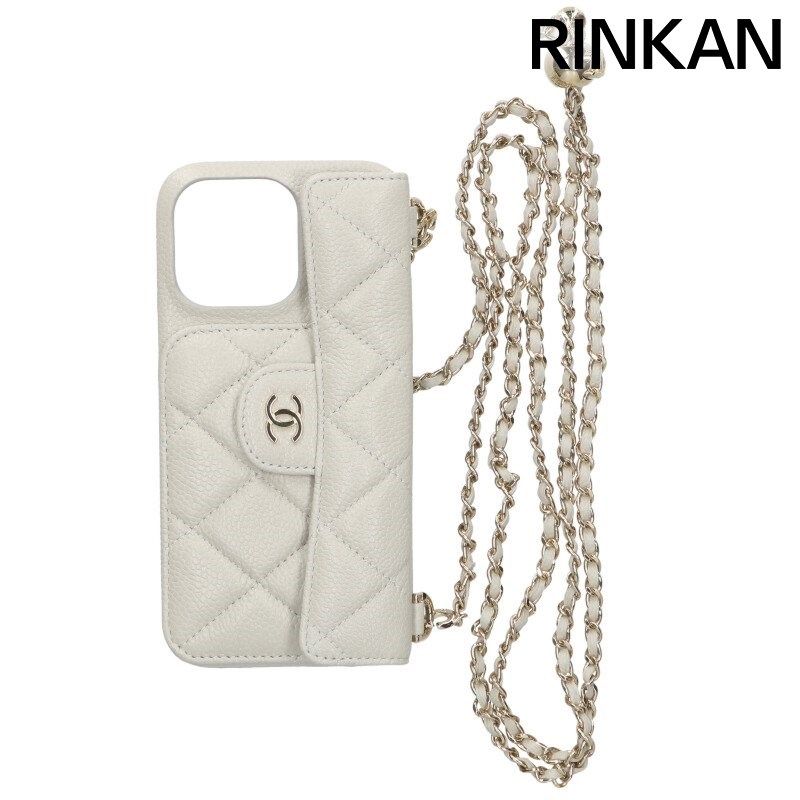 CHANEL - シャネル  AP3553 チェーンショルダー付きレザーiPhone15proケース レディース シャネル AP3553 チェーンショルダー付きレザーiPhone15pro