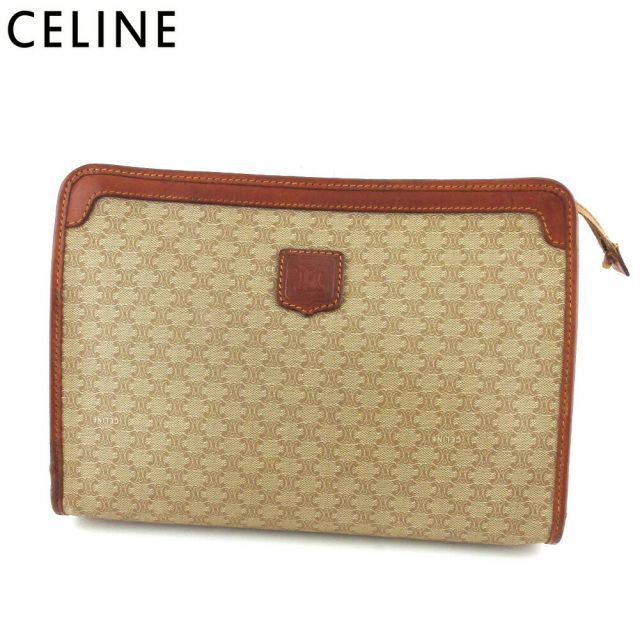 【美品】CELINE セリーヌ マカダム柄 セカンドバッグ クラッチバッグ CELINE - セリーヌ CELINE クラッチバッグ マカダム ポーチ