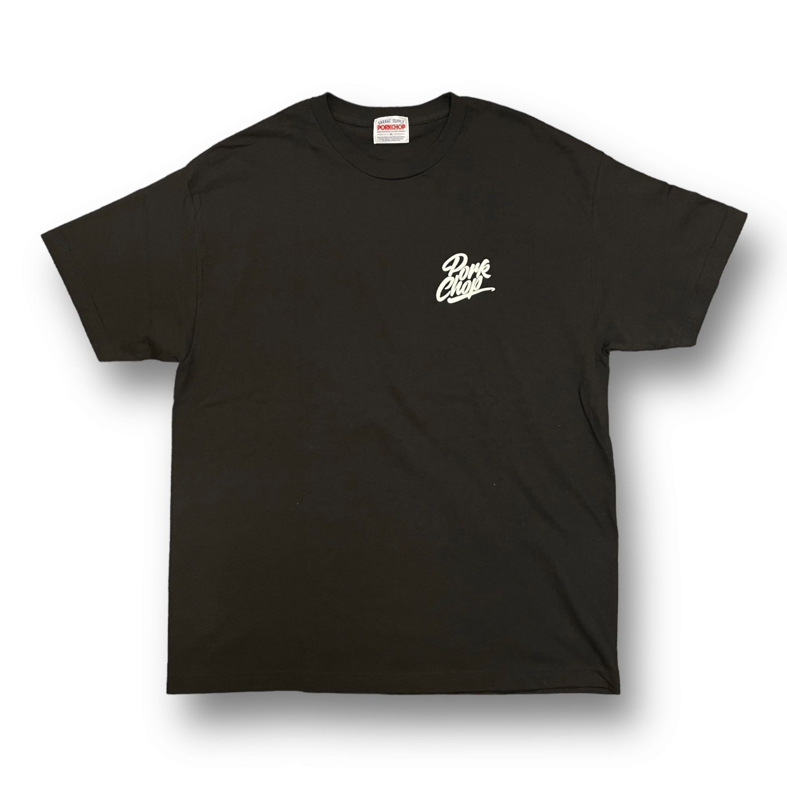 未使用品 PORKCHOP GARAGE SUPPLY CIRCLE SCRIPT TEE プリント クルー 