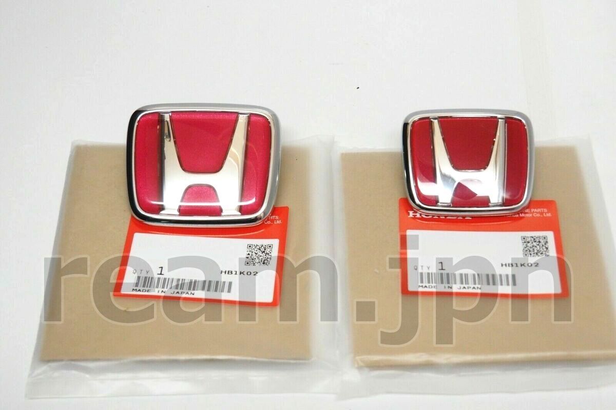 新品 EK9 シビック タイプR フロント リア エンブレム リヤ 赤 レッド 新品 ホンダ純正 EK9 シビック タイプR フロント リア エンブレム リヤ