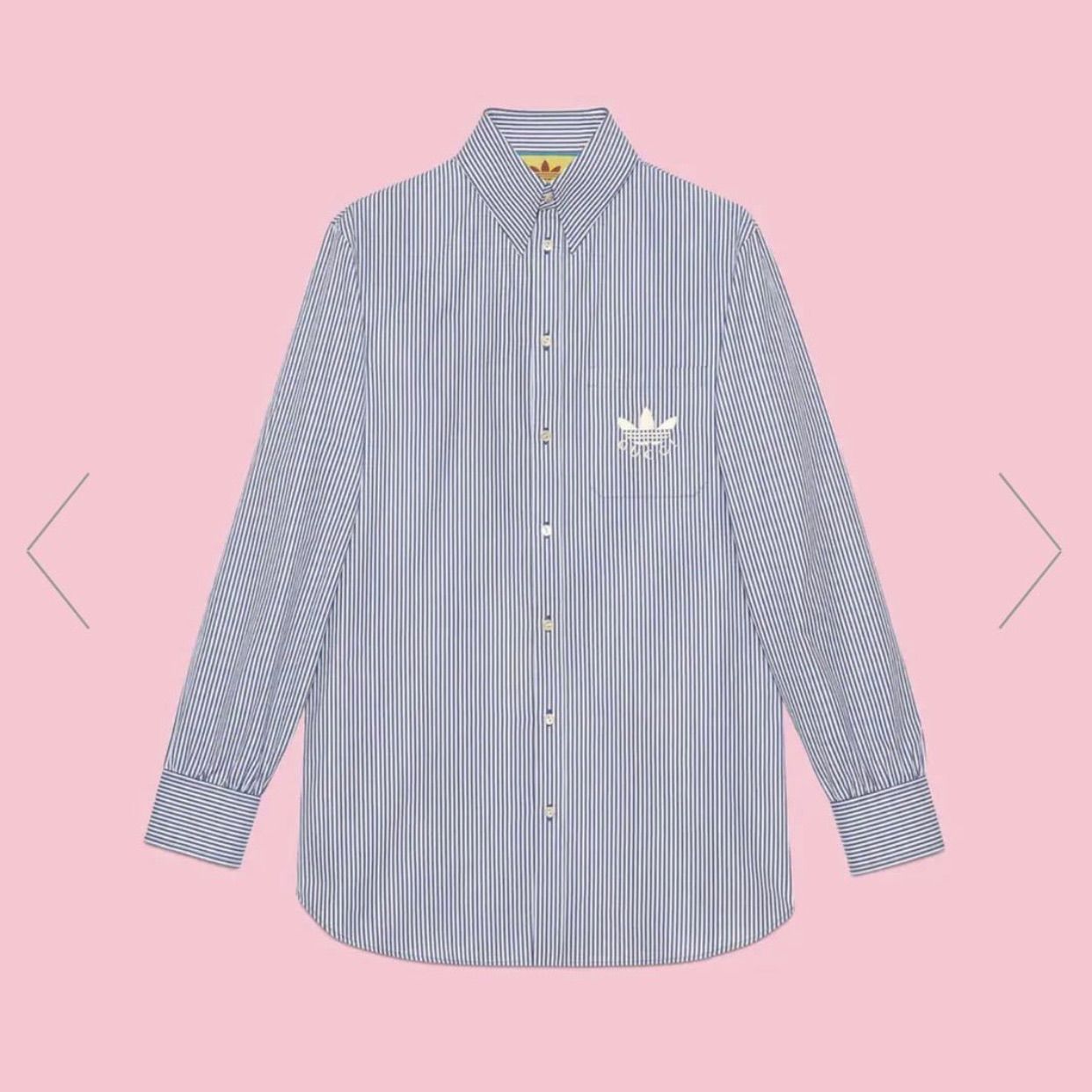 GUCCI 新品 グッチ アディダス ドレスシャツ コットン シャツ 長袖 