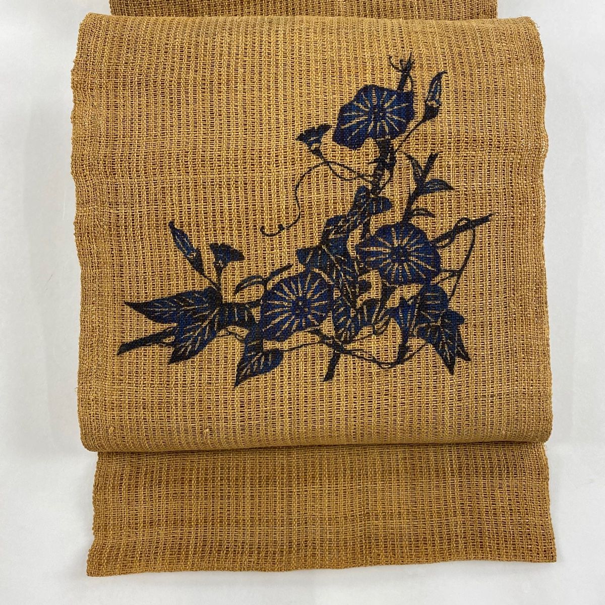 専用帯1802 ●高級 正絹 松葉仕立て 名古屋帯 名古屋帯 秀品 八寸名古屋帯 松葉仕立て 鶴 草花 金銀糸 刺繍