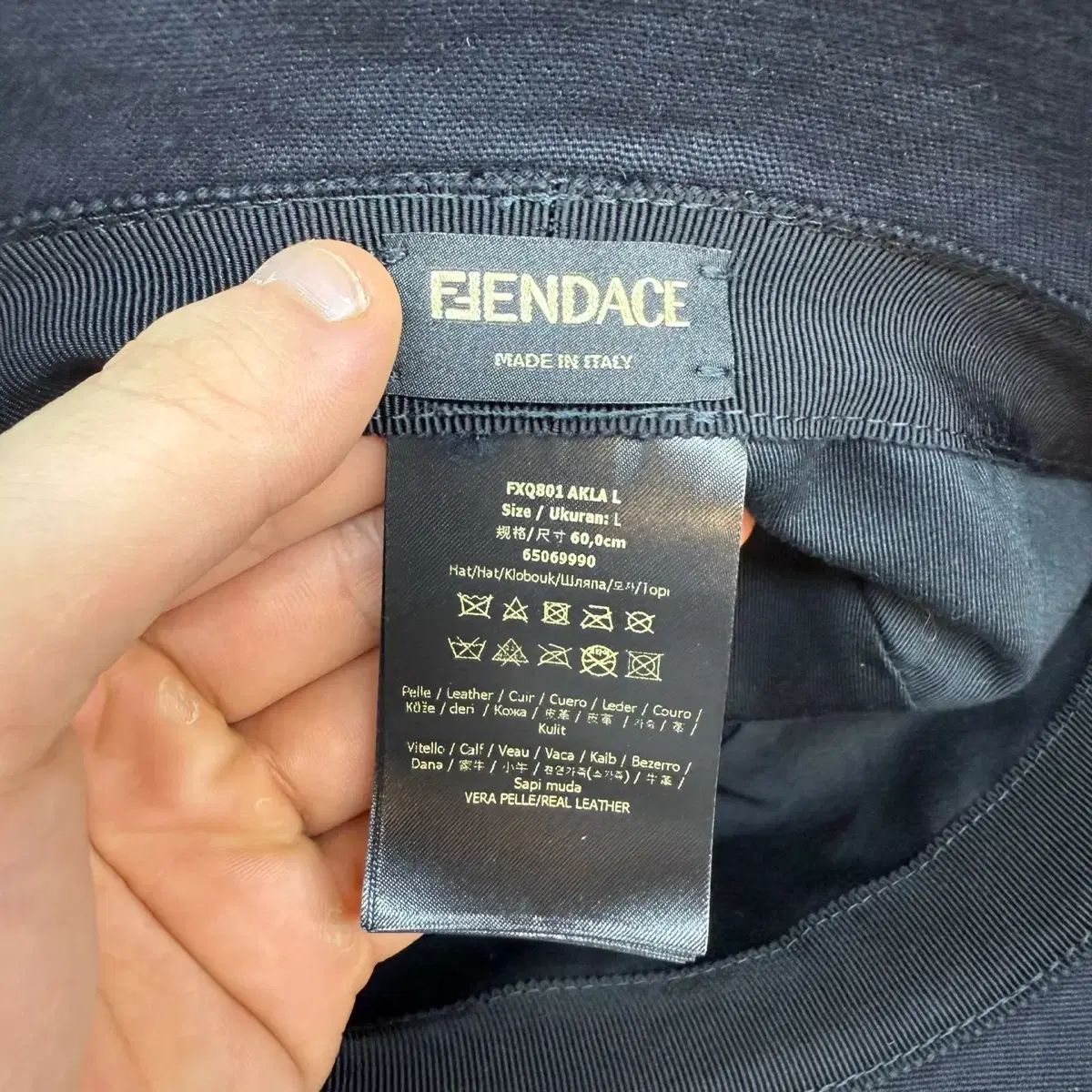 新品】FENDI バケットハット Lサイズ デニム ハット デニム ブラック