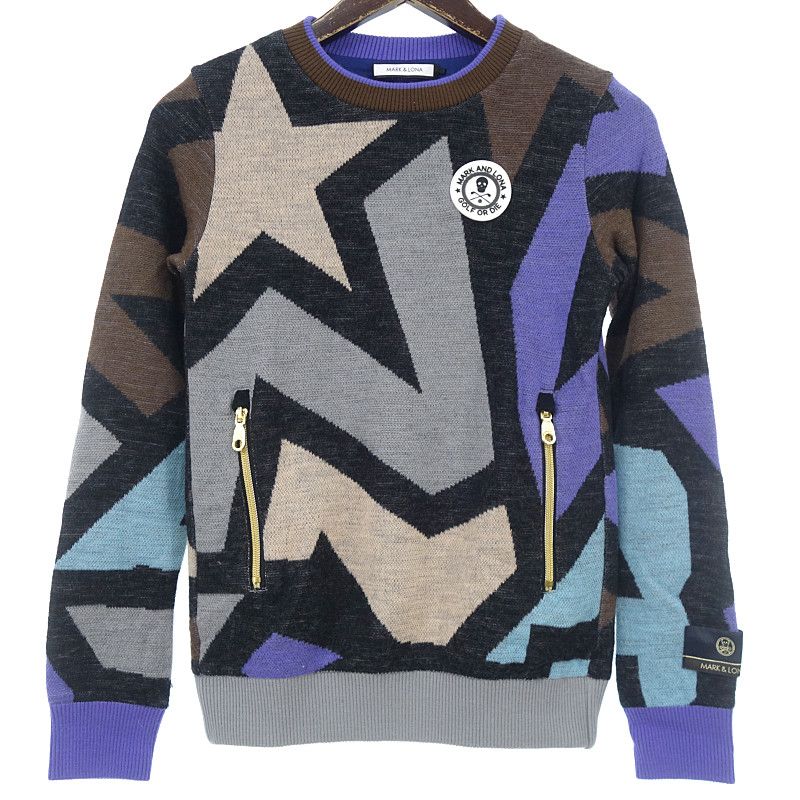 マークアンドロナ/MARKLONA ゴルフ Juggle Wind proof Crew Sweater  