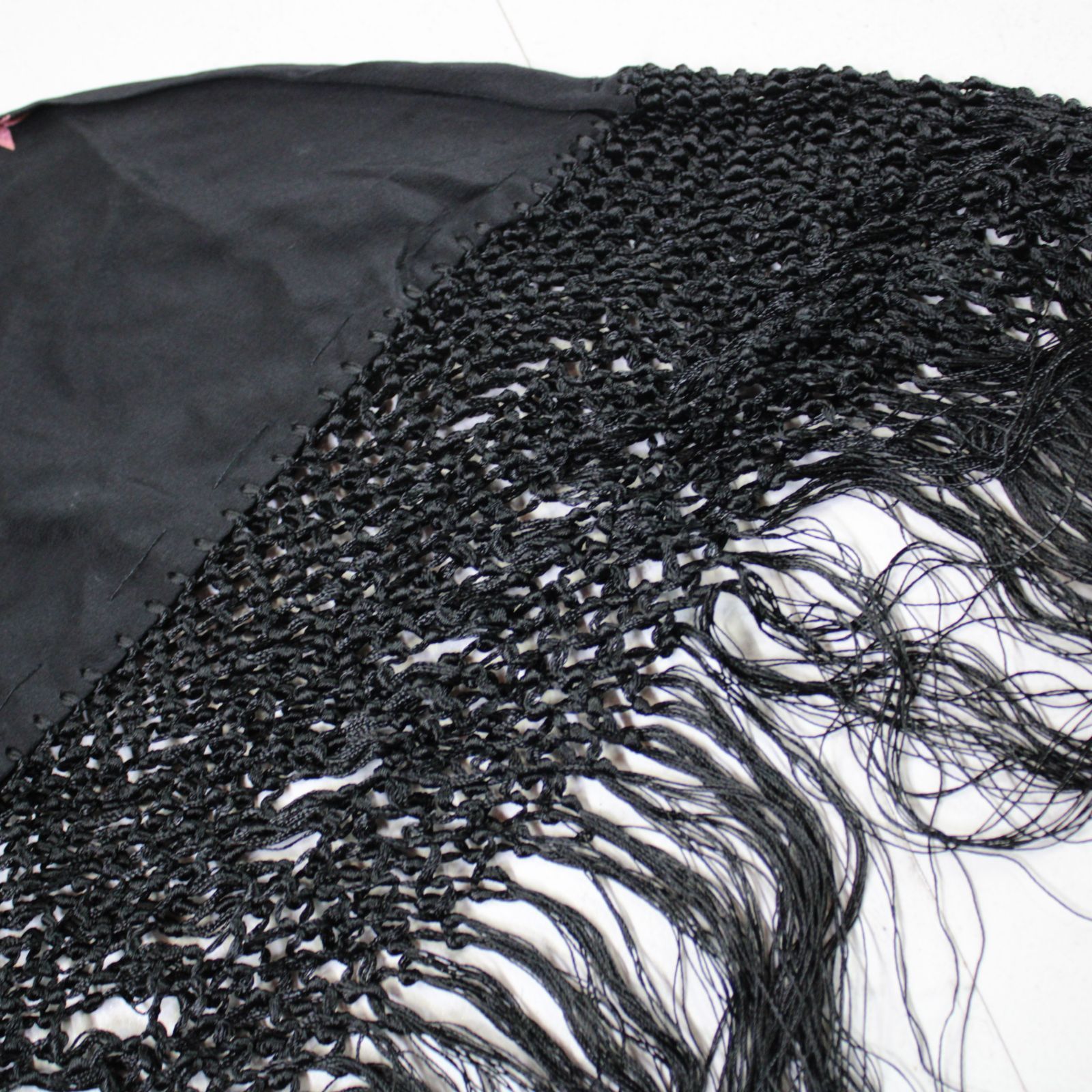 美品 フラメンコ衣装】ブラック マントン シージョ ピキージョ