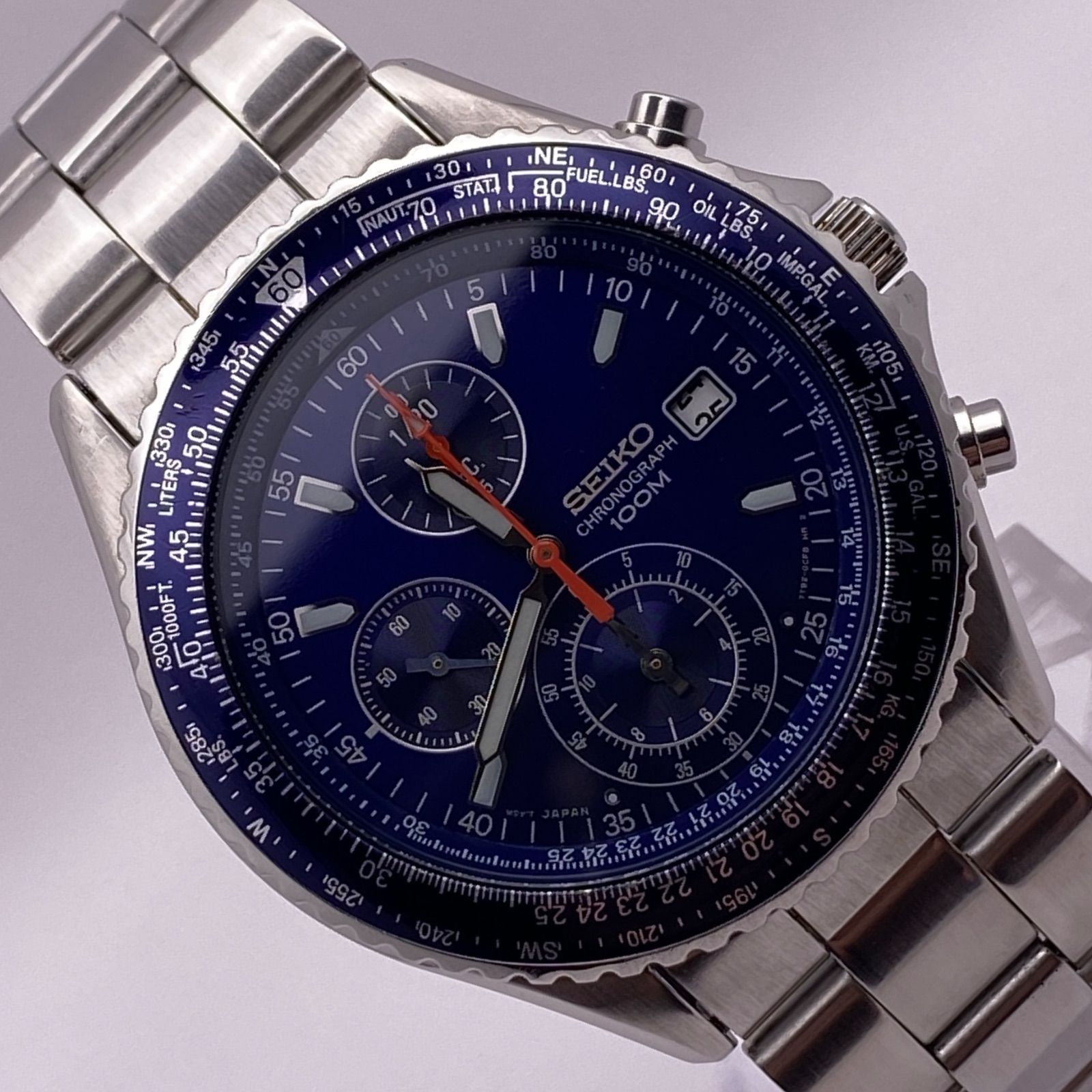 美品】SEIKO パイロット クロノグラフ SND255P1 稼動品
