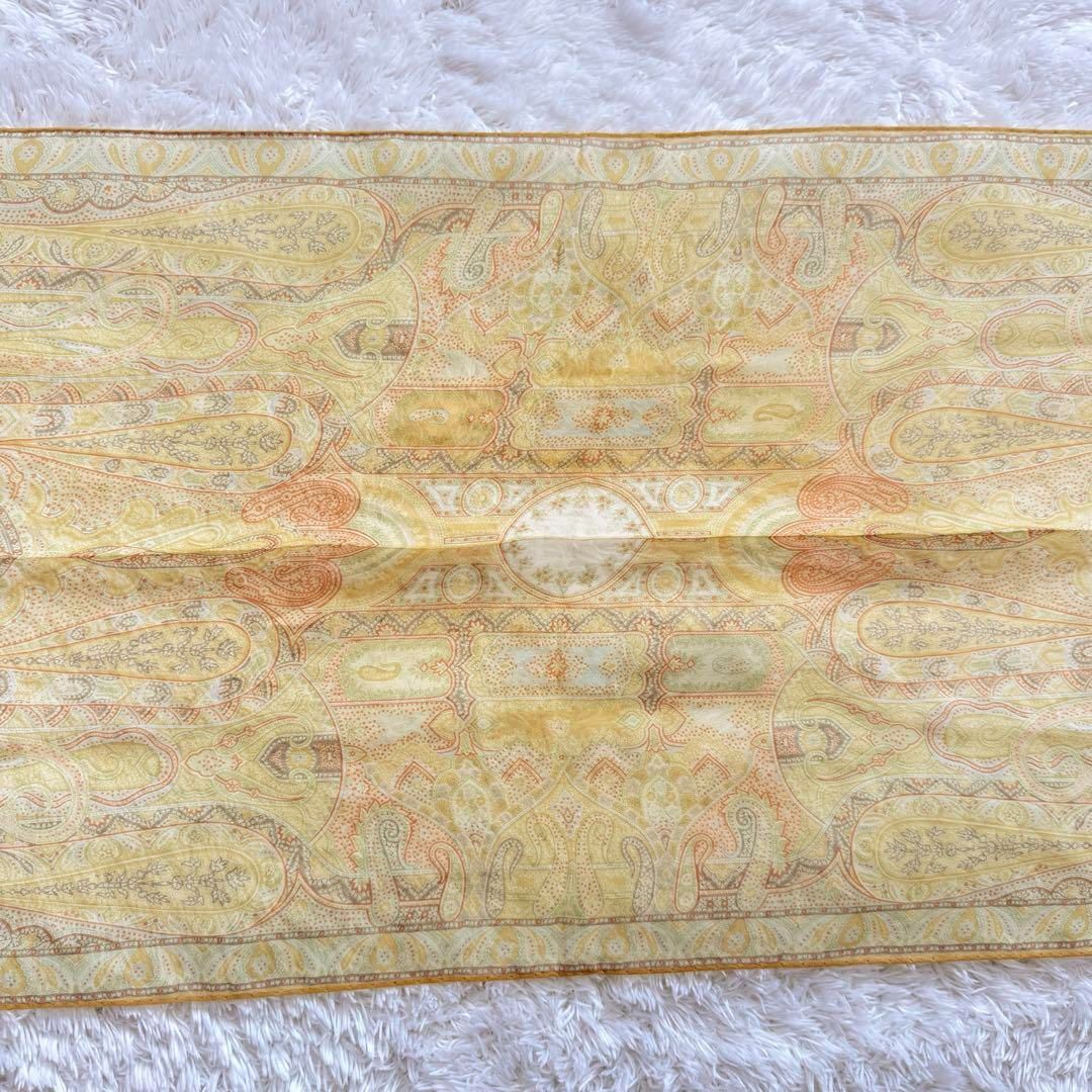 ☆ETRO☆ ストール シフォン ペイズリー シルク ベージュ. 極美品！ETRO エトロ ペイズリー柄 ストール スカーフ ショール