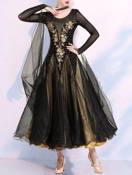 社交ダンスドレス モダンダンス 刺繍 ※フロートオーストリッチ オーダーメイド 社交ダンスドレス モダンダンス 刺繍 キラキラ シャンパン オーダー