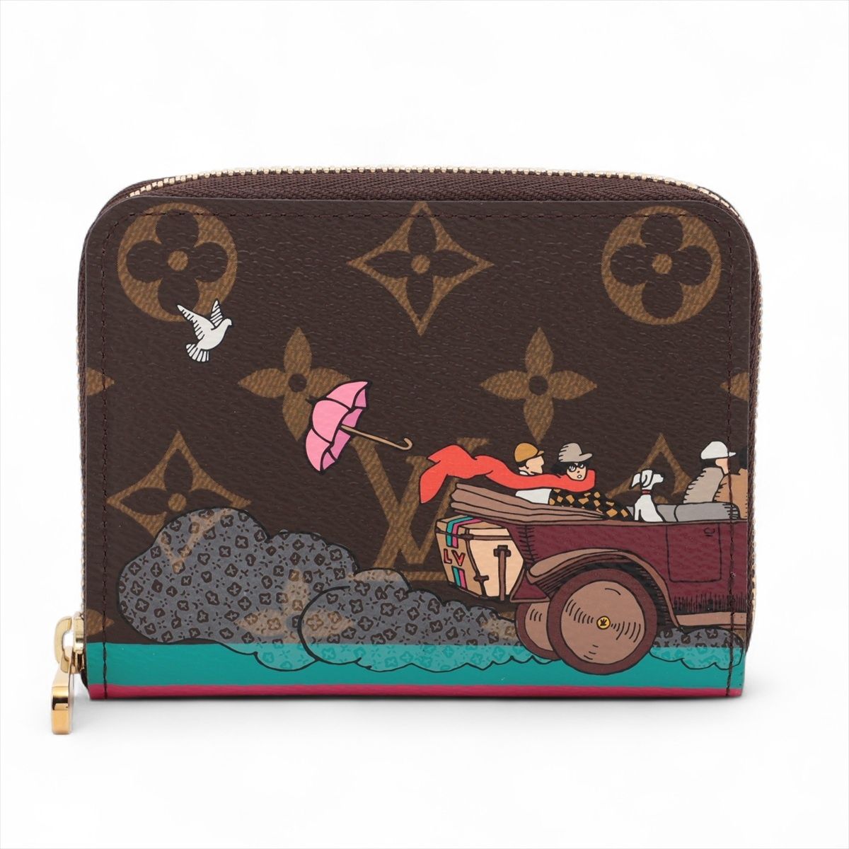 LOUIS VUITTON ルイ ヴィトン コインケース 2015年製 モノグラム ジッピーコインパース イリュストレ トラベル コンパクト