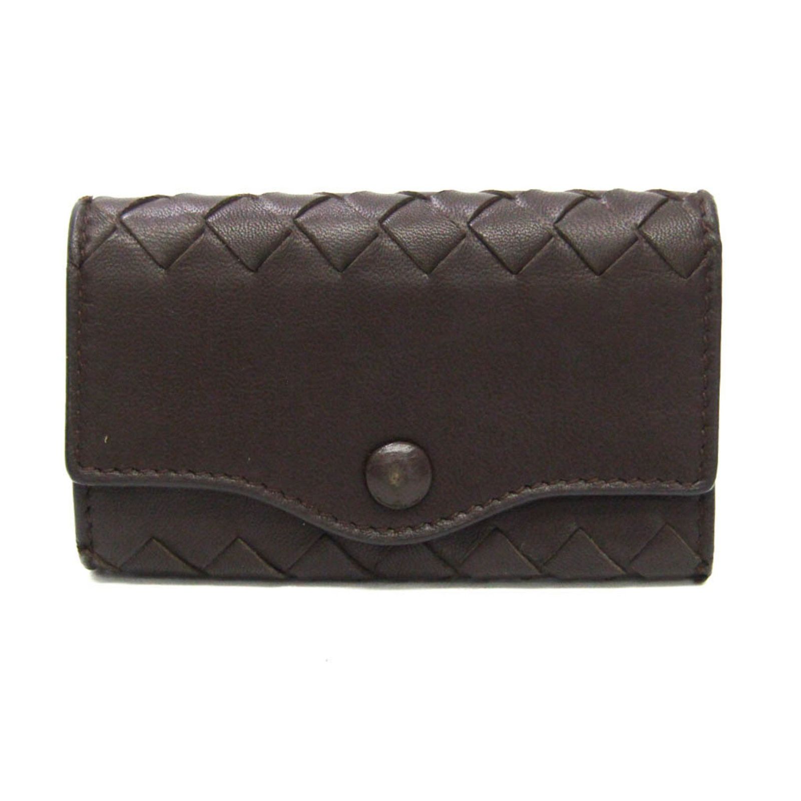ボッテガ ヴェネタ Bottega Veneta イントレチャート メンズ レディース レザー キーケース ダークブラウン