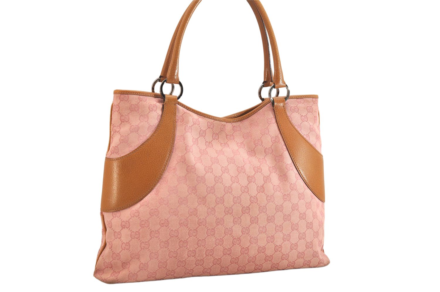 GUCCI グッチ ショルダーハンドトートバッグ GGキャンバス レザー 113016 ピンク 3607N