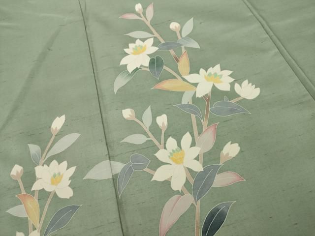 平和屋着物○本加賀友禅作家 成竹登茂男 訪問着 白山紬