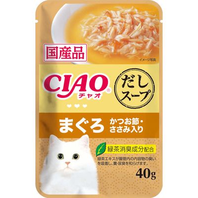 セット いなばペットフード CIAO だしスープ まぐろ かつお節 ささみ入り 40 g