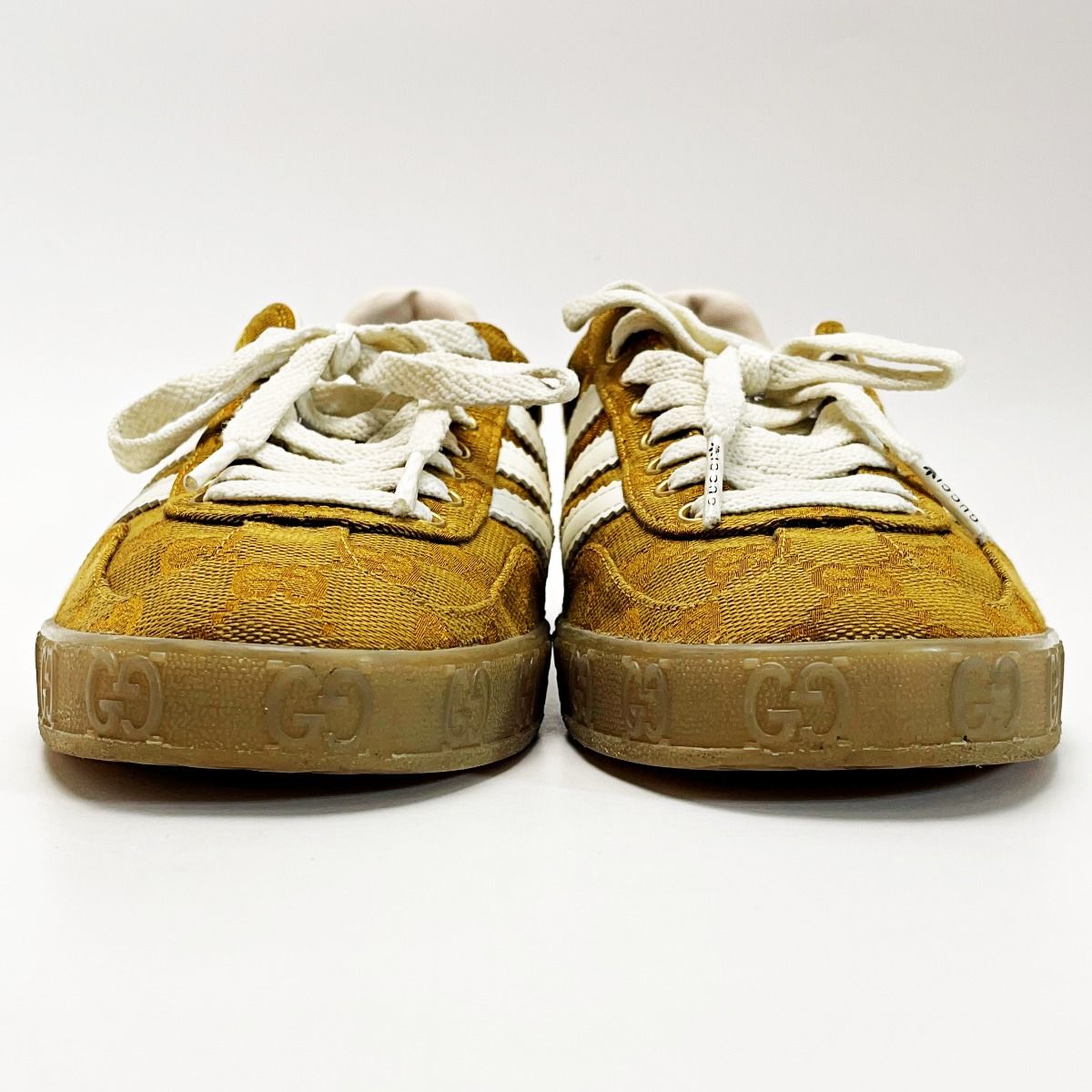 GUCCI グッチ adidasコラボ ガゼル スニーカー ブラウン GGスプリーム  