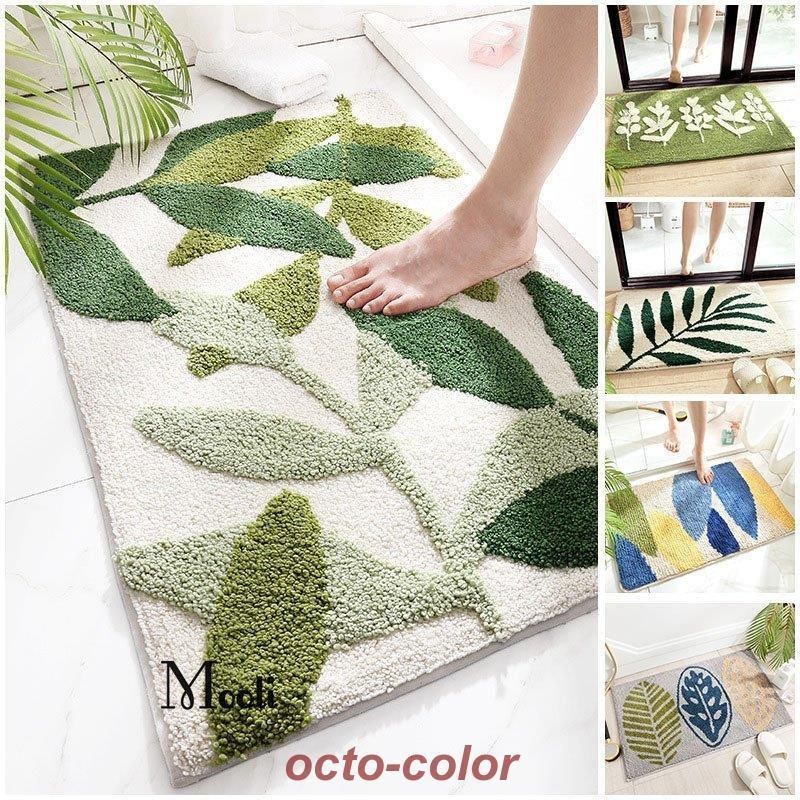 50*80cm キッチンマット 玄関マット 吸水マット 洗える マット オールシーズン おしゃれ 屋外 室内 家庭用 店舗 オフィス ナチュラル INS 北欧 滑止め