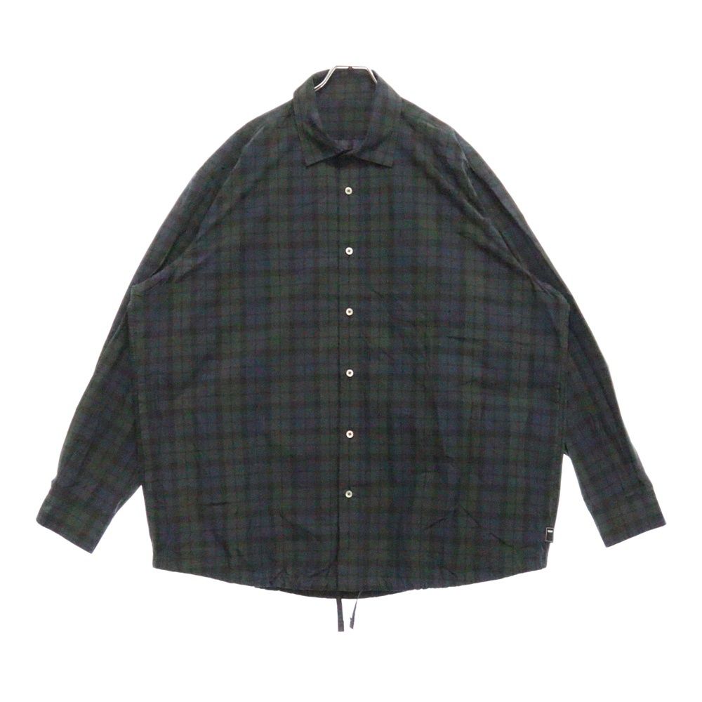 BROCHURE ブロシュアー GENERALLY SHIRTS 221-08 ナイロン混 チェック 長袖シャツ グリーン
